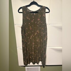 Reitmans Green Sleeveless Sundress Midi